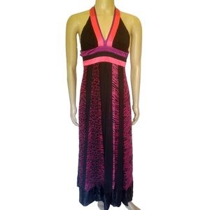 Marciano Pure Silk Maxi Animal Print Dress Size XS